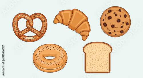 Assortment of Delicious Baked Goods and Pastries.