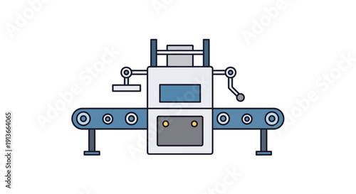 Automated Industrial Conveyor Belt Machine for Production Lines.