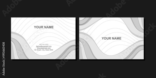 Minimal business card design, white color, front and back design