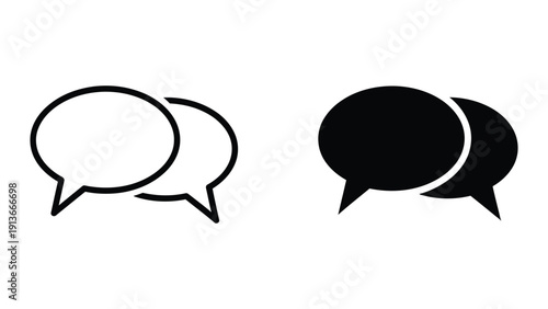Speech bubbles icon set