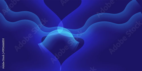 Abstract deep blue ocean gradient wallpaper. Abstract deep dark navy underwater background. vector modern