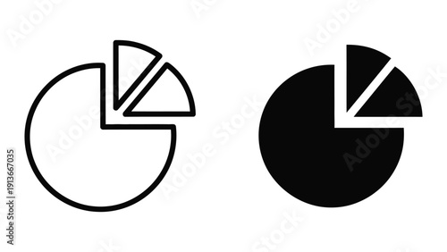 Pie charts with slices