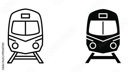 Train locomotives icons