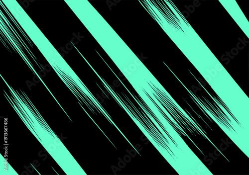 
Abstract diagonal sports themed background with cyan and black stripes.