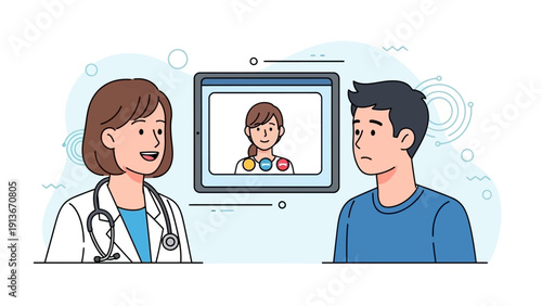 Doctor and Patient Telemedicine Consultation via Video Call