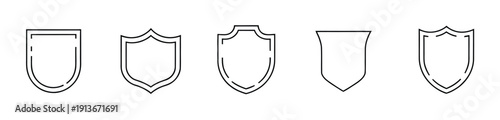 Protect Shield icon, black vector illustration of security and protection symbol, isolated on white background, suitable for apps, websites, cybersecurity, safety, and digital design projects.