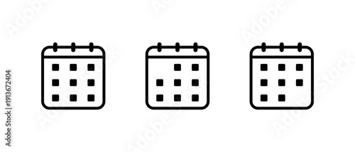 Calendar outline icon. Schedule and date symbol. Event agenda sign