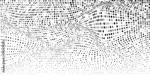 Design halftone gradient texture. Vanishing polka dot background abstract modern
