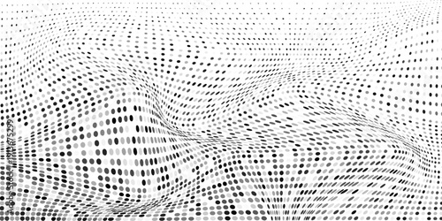 Design halftone gradient texture. Vanishing polka dot background abstract