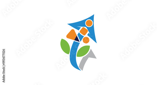 Free Download Modern abstract arrow growth logo vector - GFXLoad