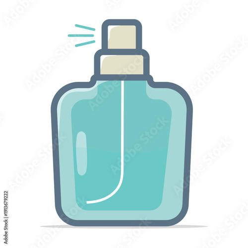 Cute Kawaii Perfume Vector Pastel Colored Flat Style Beauty Illustration, Hand Drawn Cartoon Perfume Bottle Icon for Fragrance, Kids Design, Fashion Accessory, Gift, and Cute Lifestyle Theme