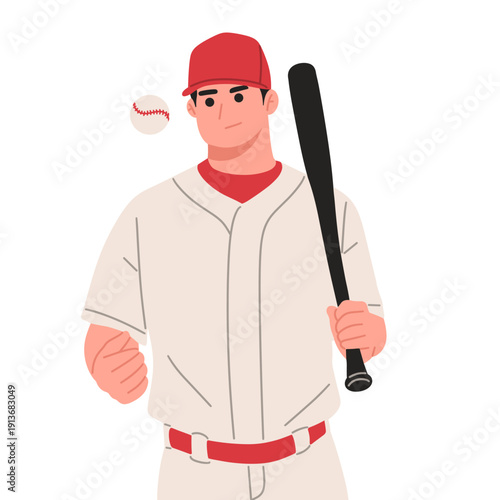 vector of featuring baseball players in various poses holding bat, glove, and ball. Perfect for baseball training materials, promotions, team branding,poster, school tournaments, athletic concepts