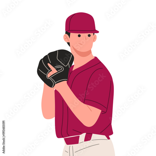 vector of featuring baseball players in various poses holding bat, glove, and ball. Perfect for baseball training materials, promotions, team branding,poster, school tournaments, athletic concepts