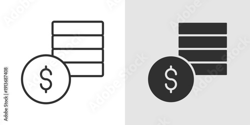 Business ROI Icon representing return on investment, financial performance, profitability analysis, and investment evaluation for businesses.
