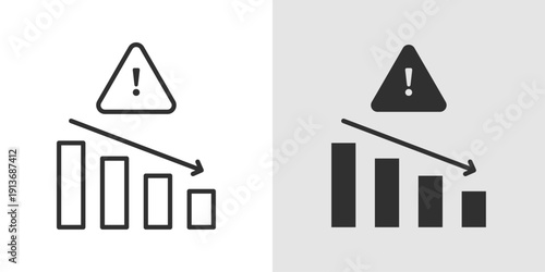 Business Risk Icon representing risk assessment, financial uncertainty, strategic risk management, and corporate decision making.