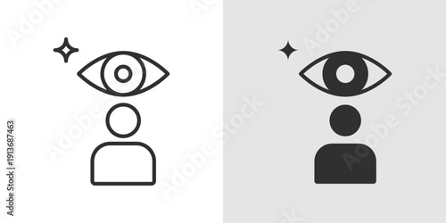 Business Visionary Icon representing forward-thinking leadership, strategic foresight, innovative planning, and inspiring organizational growth.