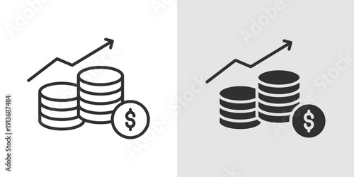 Business Wealth Icon representing financial prosperity, asset growth, corporate value, revenue accumulation, and overall business success.