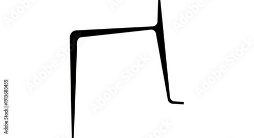 Black I Beam Metal Construction Material Isolated.