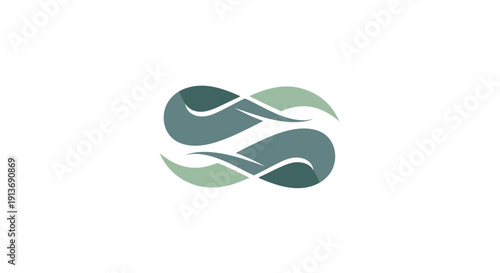 Abstract modern infinity loop logo design
