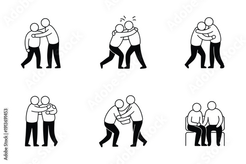 Various Self Defense Techniques Illustrated