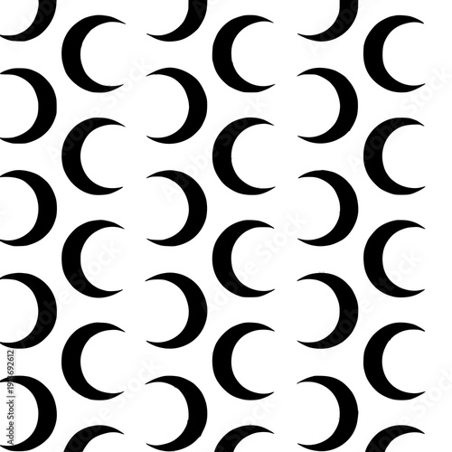 Geometric islamic pattern featuring repeating crescent moon shapes in a structured grid layout