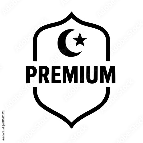 Premium membership badge featuring a crescent moon symbol