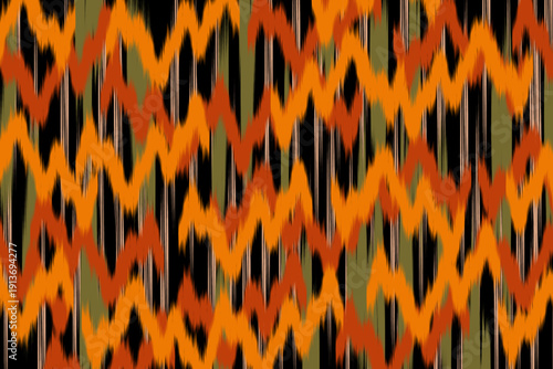 Uzbekistan ikat pattern. Abstract ikat art pattern. Uzbekistan pattern design for background, wallpaper, textile, art, clothing, wrapping paper, carpet, print, Uzbek fabric 