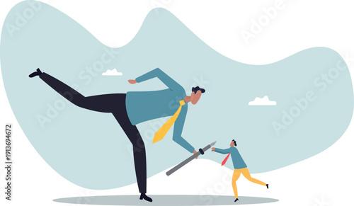 Career opportunity, job promote, giving power or strength to employee to make decision or empower and courage for leadership.human life and situation.