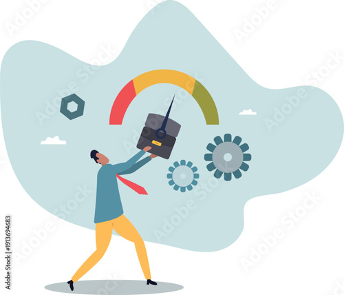 Push skill level, credit score or increase performance, improvement or effort to be better,human life and situation.