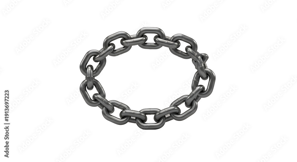 Obraz premium Circular Metal Chain Link Ring