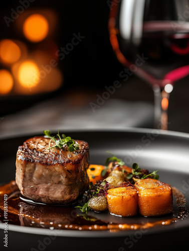 Delicious and beautifully plated gourmet meal	