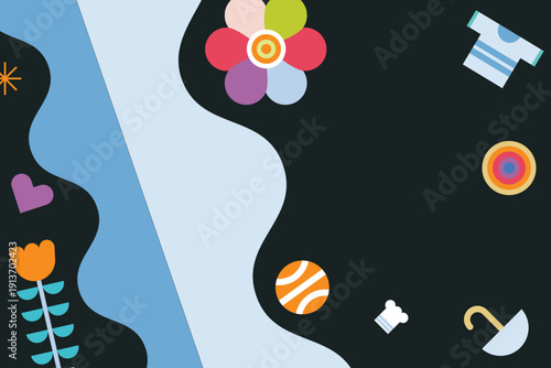 Abstract background colorful simple geometric shapes 0004