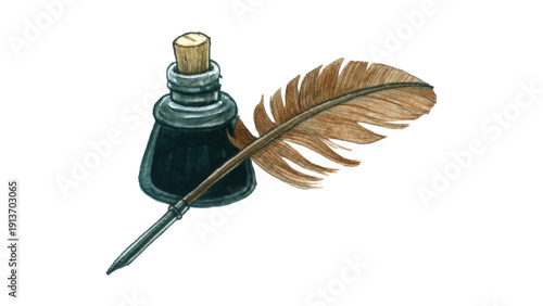 feather and ink
