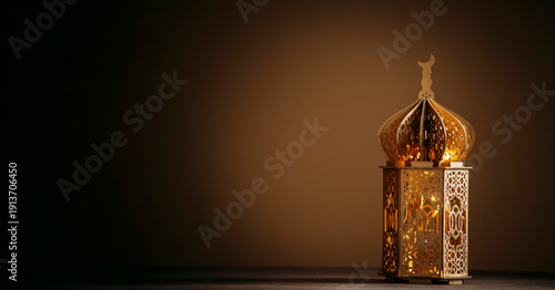 Ramadan Kareem background with copy space