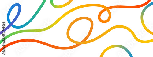 Wallpaper Mural Playful rainbow gradient background. Abstract doodle shapes with curved strokes. Squiggle gradient shapes. Torontodigital.ca