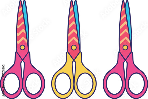 Stainless Steel Scissors Tool. Office Scissors Cutting Tool. Tailor Scissors Sewing Equipment. Sharp Cutting Scissors Icon. Professional Hairdressing Scissors Tool. Craft Scissors Stationery Item