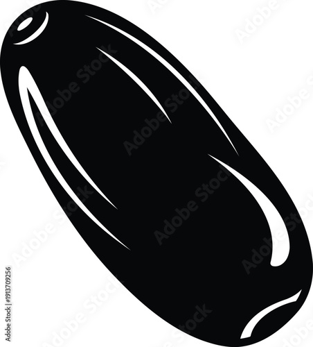 Elegant Olive: A sleek and minimalist presentation of a singular, glistening olive, its deep, ebony skin suggesting both the richness of flavor and the simplicity of nature. 