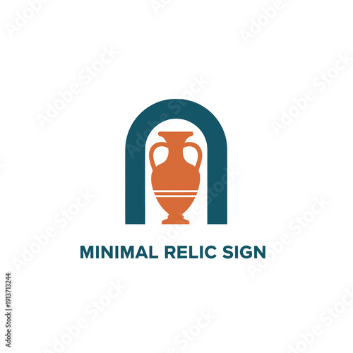 Ancient Vase Archeology Relic Logo