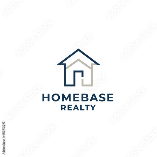 Free Download Minimalist Linear House Real Estate Logo - GFXLoad