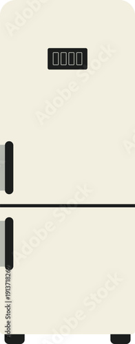 Two Door Refrigerator Illustration