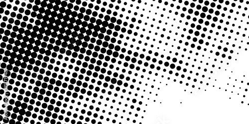 Grunge halftone gradient background. Faded grit noise texture. White and black sand wallpaper. Retro pixelated backdrop. Anime or manga style comic overlay. eps10