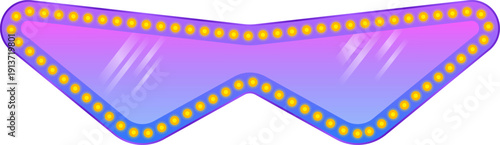 Retro futuristic neon light up sunglasses with purple lenses and yellow bulbs