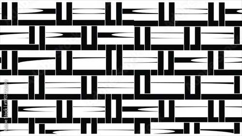 Fondo de celosía negra sobre fondo blanco. Red negra. Entramado negro