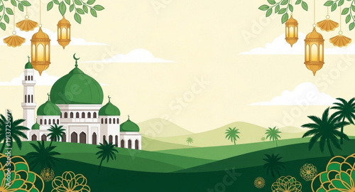 Ramadan Mubarak Islamic Landscape Design