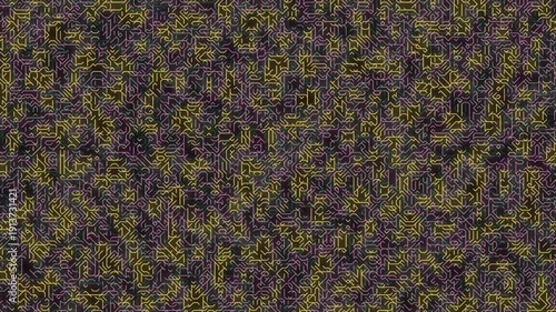 Close-up of a textured purple and green background with a chaotic pattern