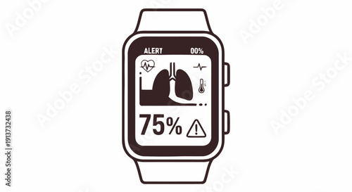 Smartwatch with Battery Level Indicator.