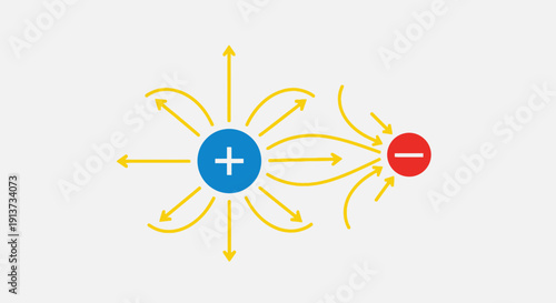 Electromagnetic Field Visualization in Abstract Science Background