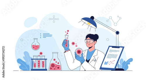 Electromagnetic Field Visualization in Abstract Science Background