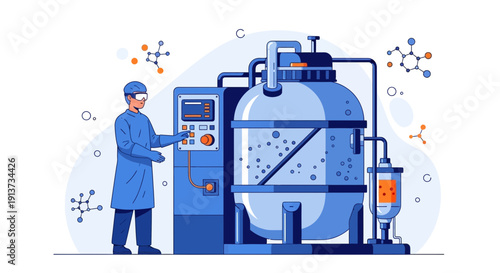Electromagnetic Field Visualization in Abstract Science Background
