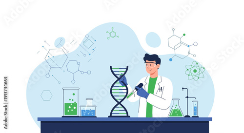 Electromagnetic Field Visualization in Abstract Science Background